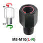 Black Mirror Adapter M10 M8 10MM 8MM Motorcycle Scooter Rearview Mirrors Adapters Right Left Hand Thread Conversion Bolt Screws M8-M10(L-R)