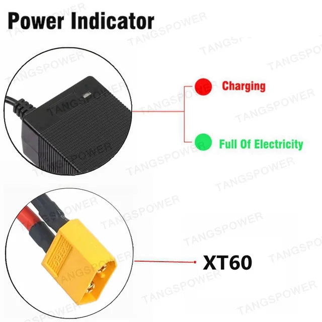 29.4V 5A Lithium Battery Charger 7S 24V 5A Li-ion battery Pack Charger Fast Charging Silent Cooling Fan Power Tool Charger