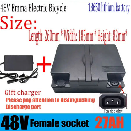 48V Lithium-ion Battery (17.5Ah/21Ah/30Ah) for Aima T901 & Electric Scooters with gift charger and female socket