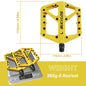 BUCKLOS Bicycle Pedal Nylon Mountain Bike Pedal Widen Road Bicycle Pedals Non-slip MTB Pedals for AM BMX Folding Bike Yellow