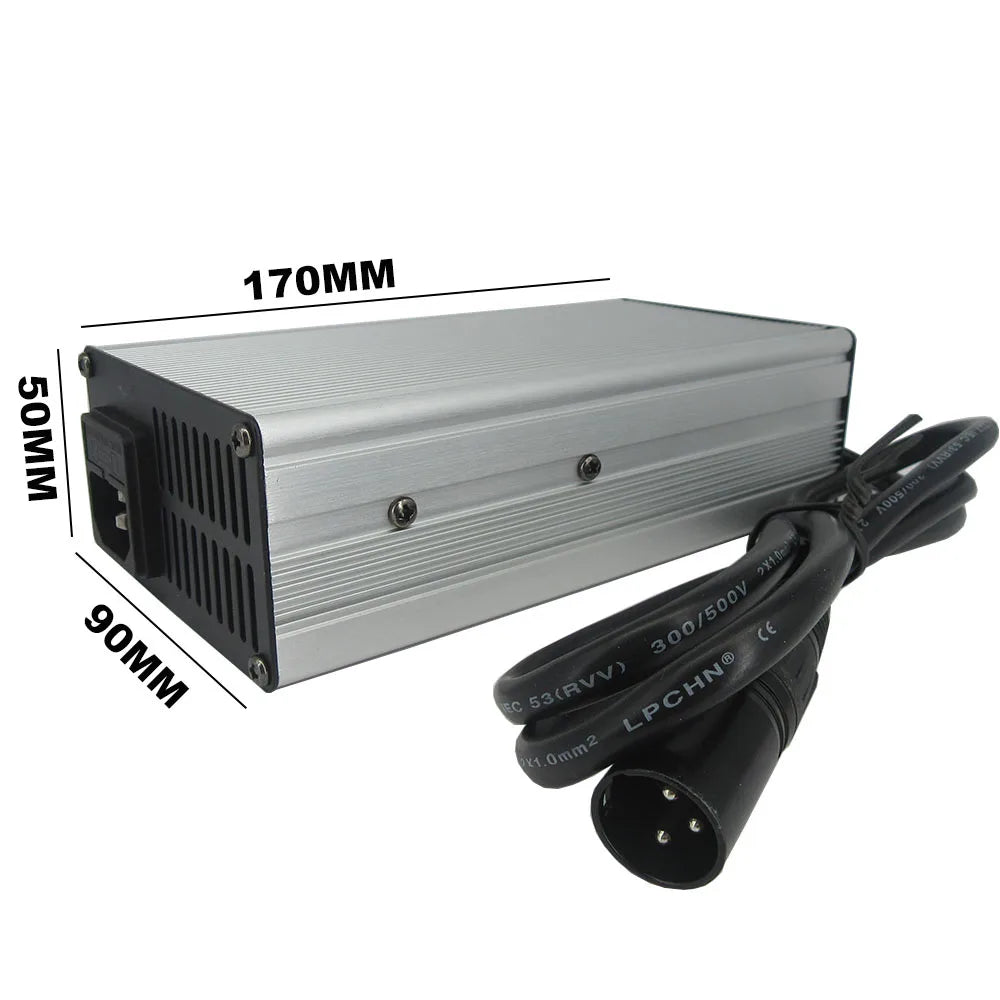36V 5A 8A 10A 3A Li-ion Fast Charger For 36 Volt 10S Lithium Golf Cart Forklift Solar System Battery Charger XLR XT60 XT90 Port