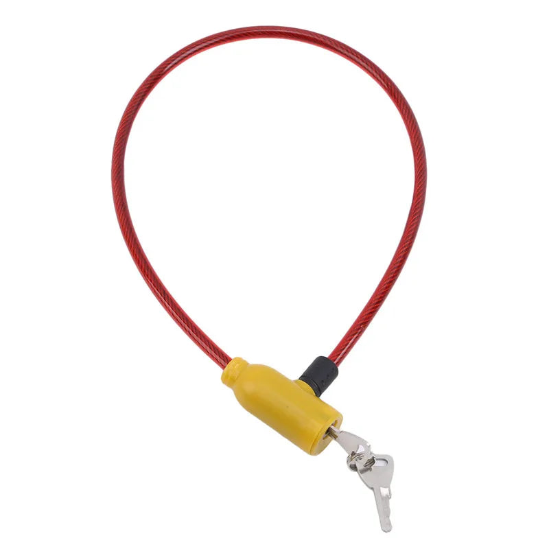 Bicycle Lock Exquisite Steel Cable Lock Outdoor Bike anti-theft Lock Mountain Bike Wire Lock Accessories Security With 2 Keys