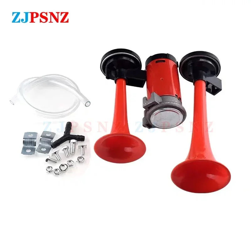 DC12/24V Dual Tone Air Horn Sets Trumpet With Compressor Speaker Powerful Durable 135dB Super Loud For Motorcycle Car Boat Truck
