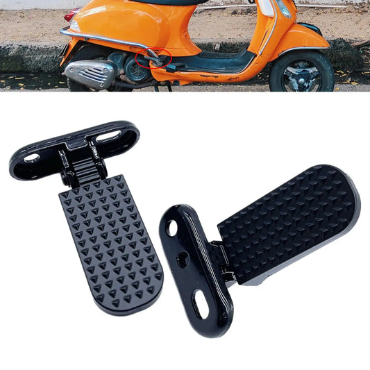 2x Bike Rear Pedals Metal Foldable Foot Pegs for Electric Bicycle Motorcycle Bikes Rear Footrest Non Slip Replacement Pedal