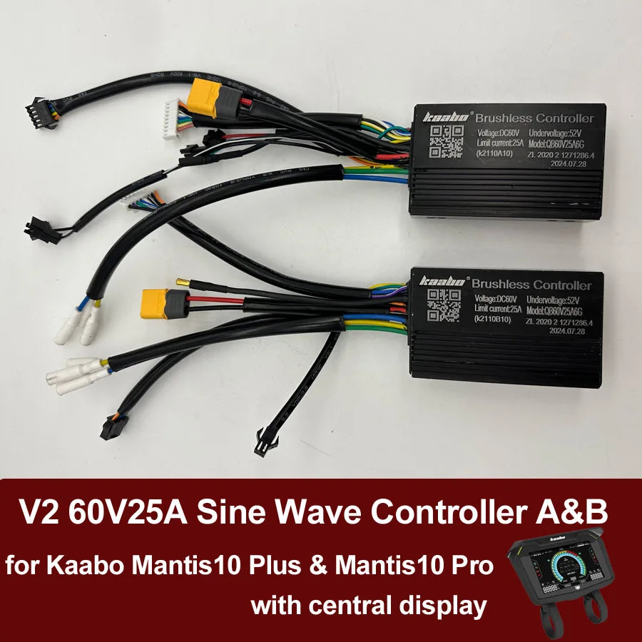 TL K2 60V25A Sine Wave Controller Newest Control Board for Central Display Kaabo Mantis 10inch Mantis10 Plus Pro Scooter Parts