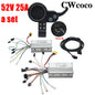 JP 48V 52V 60V 25A 50A Lithium Brushless DC Brushless Motor Controller LCD Blue Screen Instrument Accelerator Code Meter JP 52V25A set new