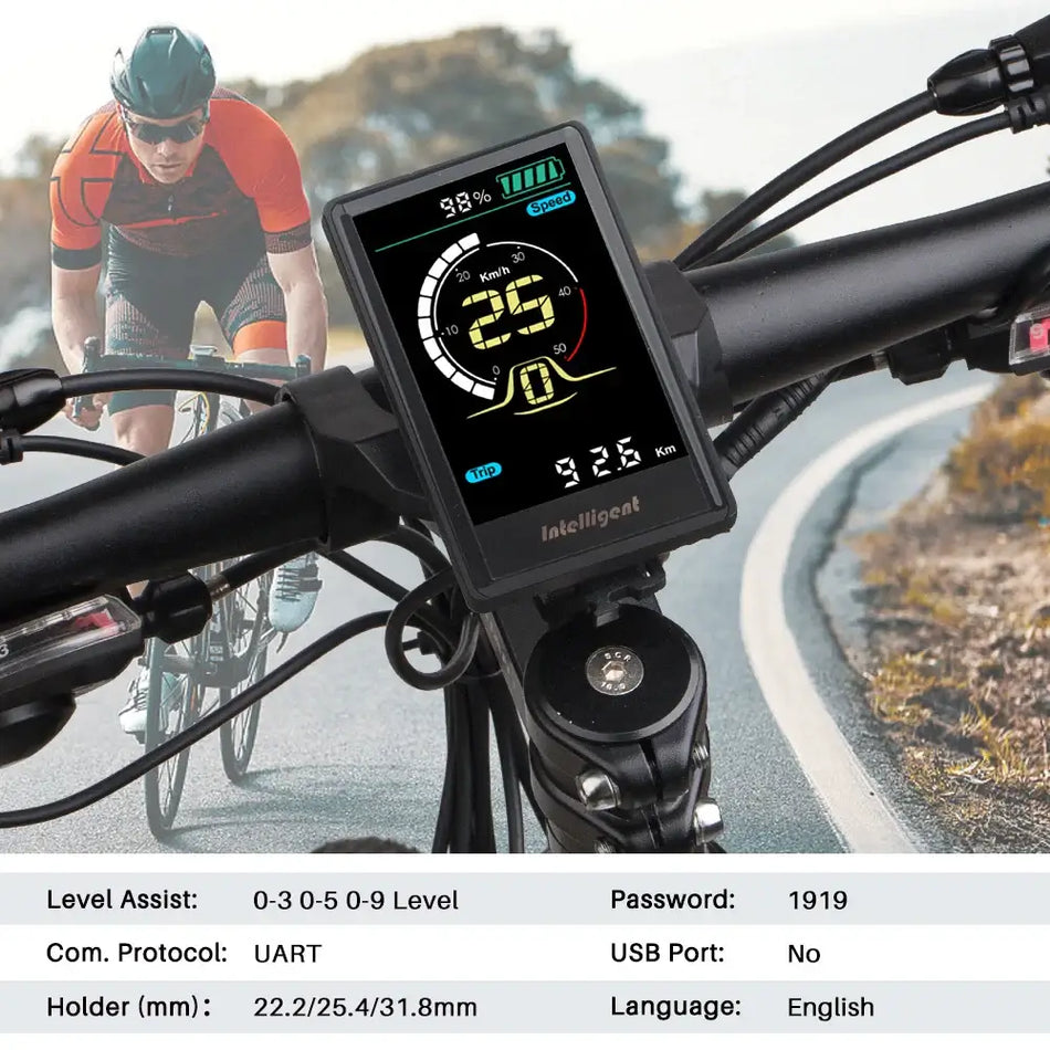 BAFANG Ebike Color Display for BBS01B BBS02B BBSHD 860C P850C 500C DPC18 C965 36V 48V 52V UART Mid-Drive Meter