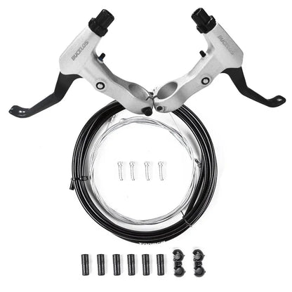 BUCKLOS Bike V Brakes Set with Levers Front Rear Bicycle Caliper Brake Lever MTB Road Cycling V-Brake Set