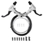 BUCKLOS Bike V Brakes Set with Levers Front Rear Bicycle Caliper Brake Lever MTB Road Cycling V-Brake Set Lever-White-Cable