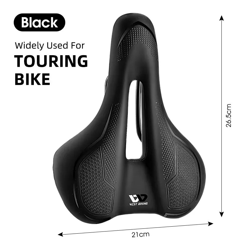 WEST BIKING Bicycle Saddle Comfortable Shockproof Bike Seats MTB Road Hollow Breathable Mountain Bike Saddle Cycling Cushion