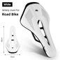 WEST BIKING Thicken Bicycle Saddle Comfortable Shockproof Cycling Seat Hollow Non-slip Soft Cushion Travel MTB Road Bike Saddle Road White CHINA