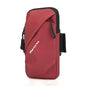 Running Phone Holder Jogging Bags for iPhone Samsung Universal Waterproof PU Sports Armband Phones Arm Bag Running Accessory Burgundy