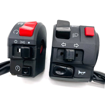 22mm Motorcycle Switches Motorbike Horn Button Turn Signal Electric Fog Lamp Light Start Handlebar Controller Switch Universal
