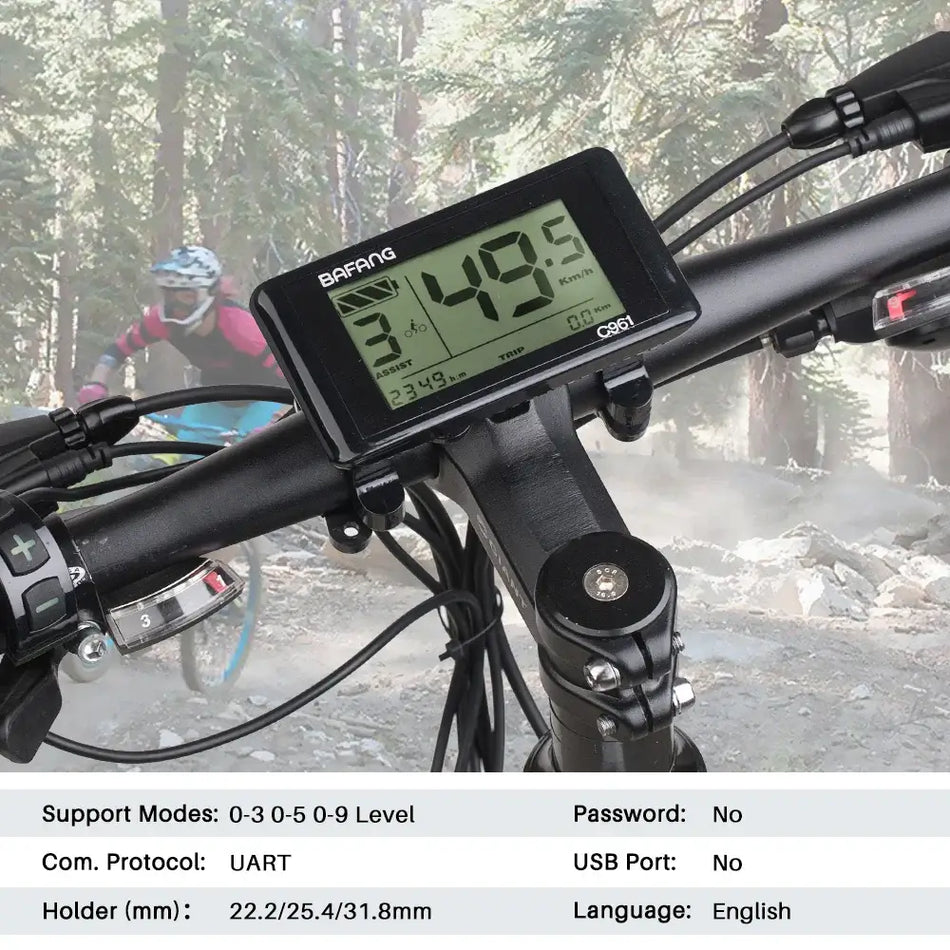 BAFANG Ebike Color Display for BBS01B BBS02B BBSHD 860C P850C 500C DPC18 C965 36V 48V 52V UART Mid-Drive Meter