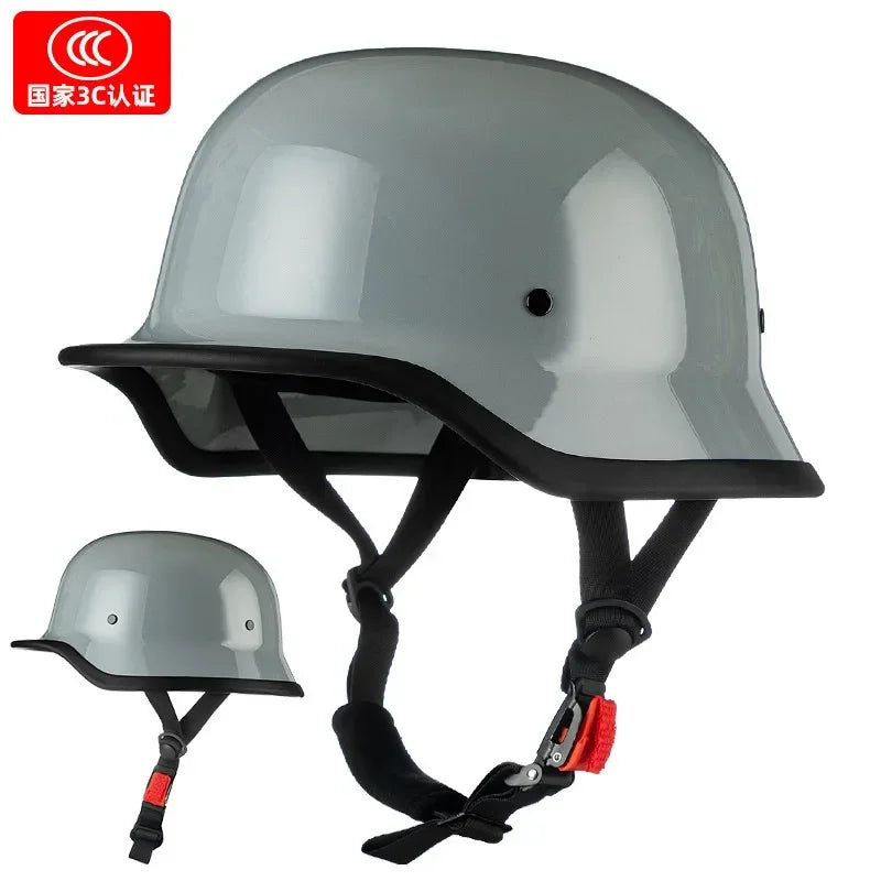Motorcycle Helmet Male Summer Soldier Helmet Retro Cruise Half Helmet Electric Car Female Four Seasons style6 China