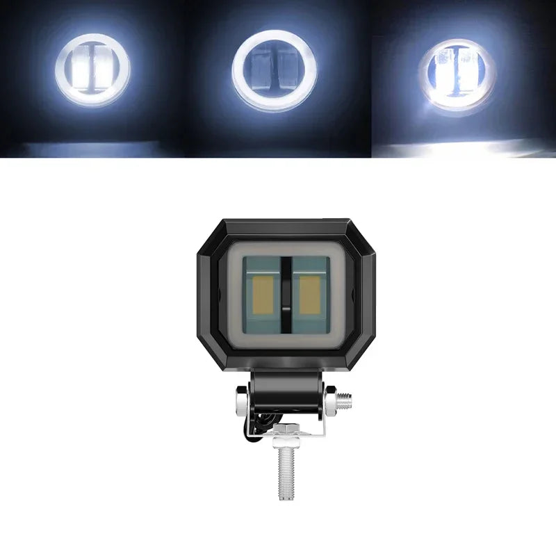 3INCH 20W Motorcycle LED Angel EyeWork Light Bar spot Lamp Offroad carBoat Truck SUv Pickup 12V 24V DrivingFog Lamp Headlight