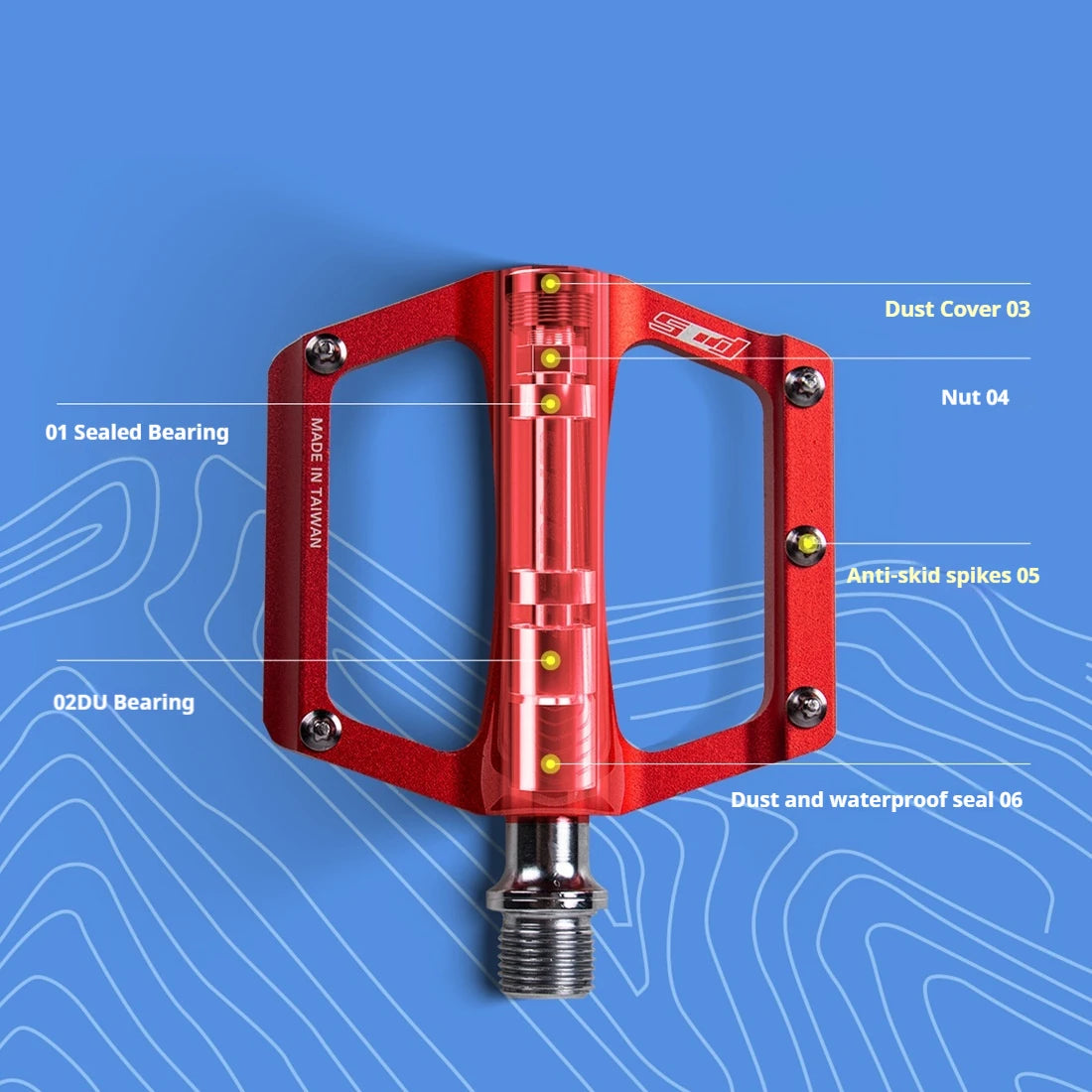 ENLEE Pedal Aluminum Alloy Pedal Mountain Road Bike Bearing Pedal Folding Bicycle General Cycling