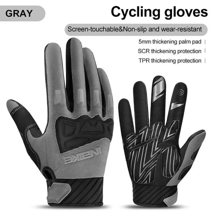 INBIKE Men's Cycling Gloves Touchscreen MTB Cycling Bicycle Riding Gloves for Men Bike Sports Gloevs Motorcycle MTB Accessories
