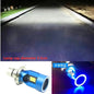 1x Plug&play motorcycle headlight led H4 five color halo ring HS1 P43T Moto Auto Scooter lamp Angel Eye White 6000K 12/24V H4 blue circle