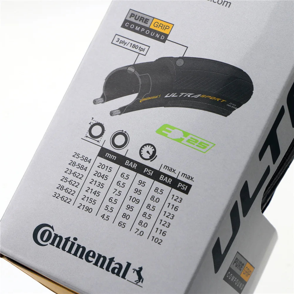 2pcs Continental ULTRA SPORT Ⅲ Road Bike tyre Anti Puncture Folding Road Tire 700x23C/25C/28C Lightweight Road Bicycle tires