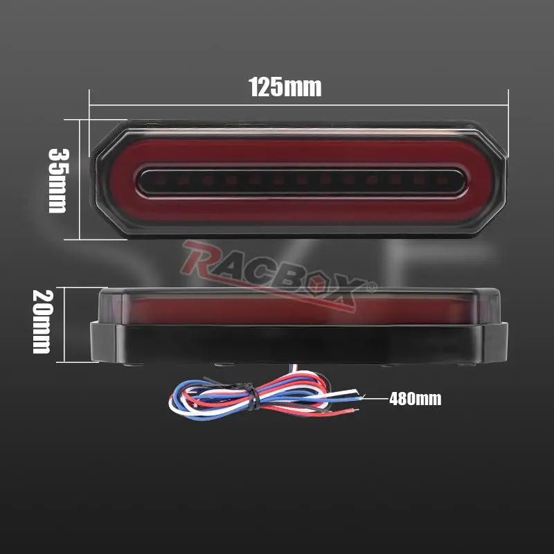 3 in 1 Motorcycle Led Brake Tail lamp Turn signal Light DRL Sequential Signal Lamps Taillight For Truck Trailer RV Cafe Racer