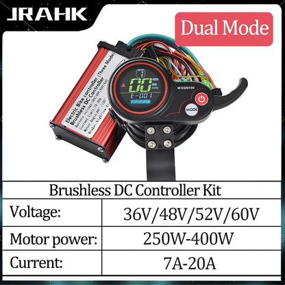 JRAHK 36V 350W S866 BLDC Controller Kit Electric Bicycle Controller 36V 7A-20A 48V 350W Electric Scooter Accelerator 60V