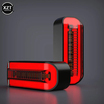 2pcs Universal 12V Motorcycle Signals Lights Electric Vehicle LED Running Water Turn Lights Scooter Accessories Cornering Lights