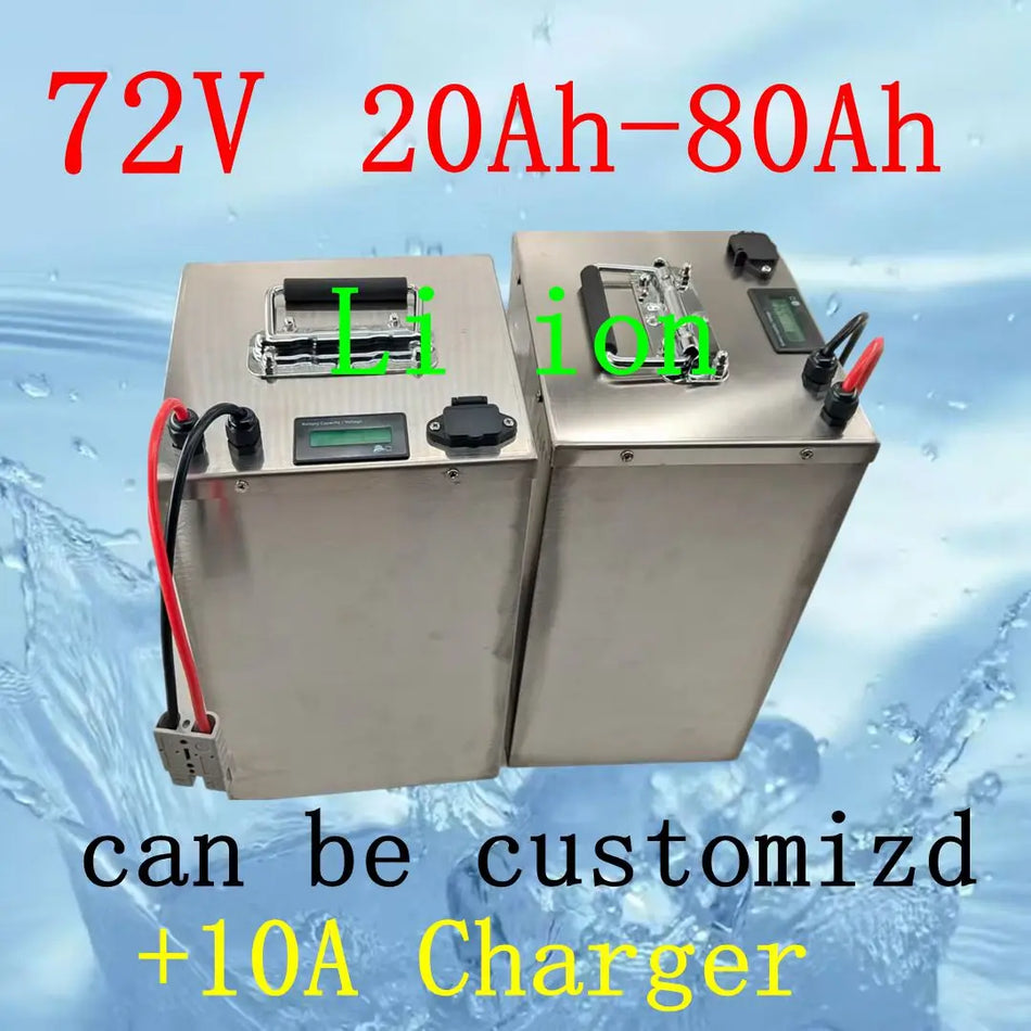 72V Lithium-Ion EV Battery Pack (20Ah–80Ah) for Golf Cart & Motorcycle