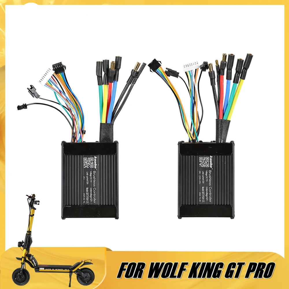 72V50A Sine Wave Controller for 72V 11-Inch KAABO WOLF KING GT PRO Electric Scooter With TFT Center Display for Front Rear Motor