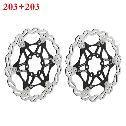 BUCKLOS Bicycle Disc Brake 160/180/203 Bike Floating Rotors Stainless Steel Mountain Bike Brake