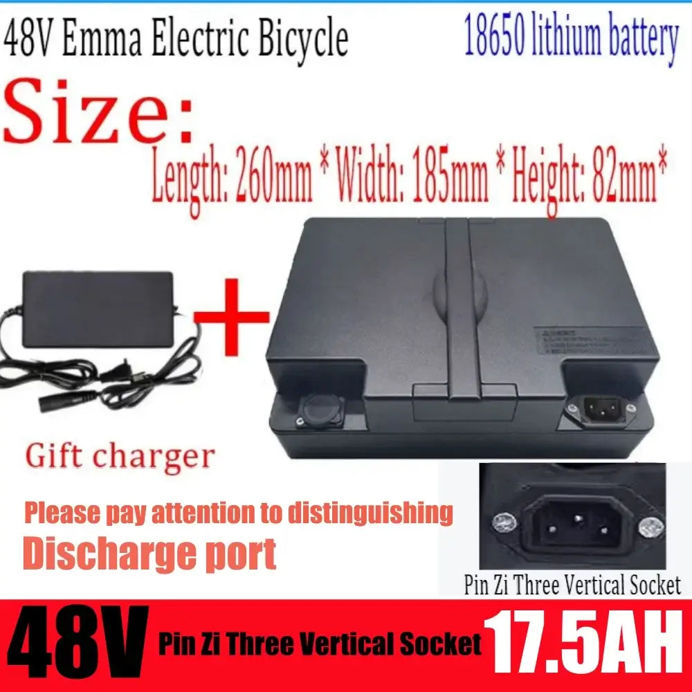 48V Lithium-ion Battery (17.5Ah/21Ah/30Ah) for Aima T901 & Electric Scooters with charger and size specifications