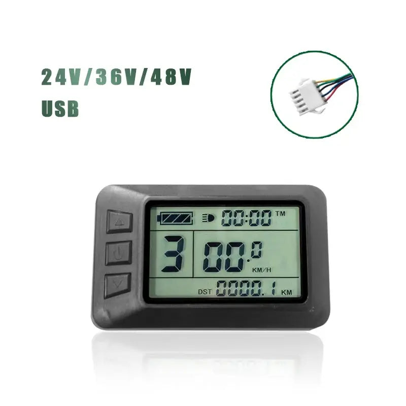 KT E-Bike LCD & LED Display 24V 36V 48V Universal for Kunteng Controller