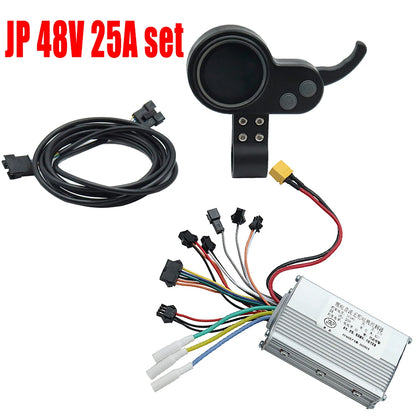 Electric Scooter LCD Meter 36/48/52/60V Universal Code Meter Color Screen Blue Screen Accelerator Suitable for JP Controller