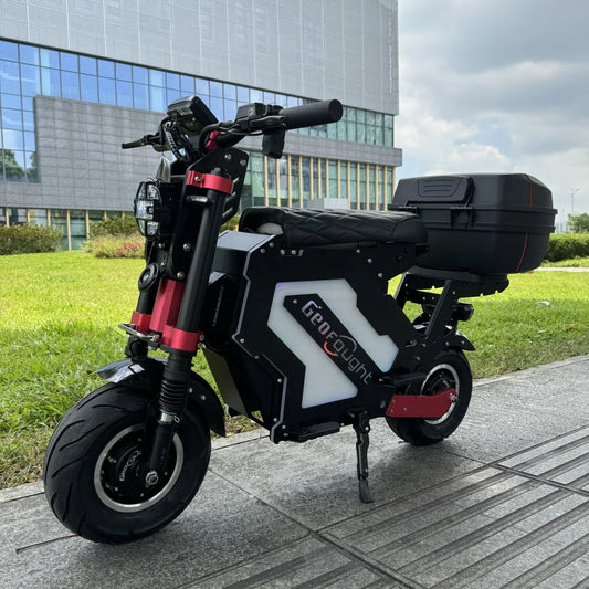 MOLO 5 72V 10000W Dual Motor Adult Seated Electric Scooter Bike – 55-75MPH, 150KM Range, Off-Road Tires