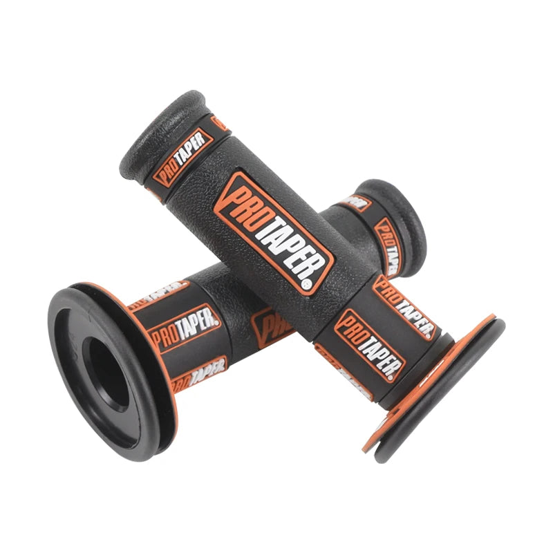 7/8 "22 24mm Motorcycle Grips Handle Bar For KTM YAMAHA KTM CR Pit Bike Motocross Motorbike Rubber GEL Grip Universal Black-orange