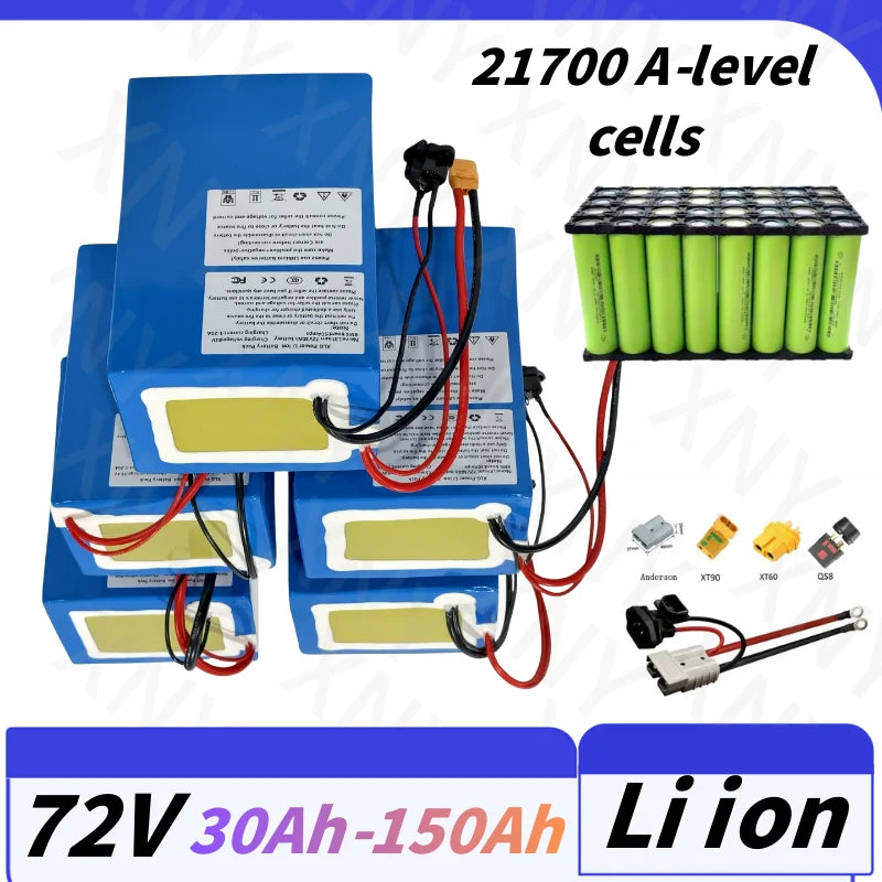 72V Lithium-Ion Battery Pack with Bluetooth BMS