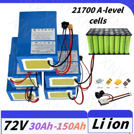 72V Lithium-Ion Battery Pack with Bluetooth BMS