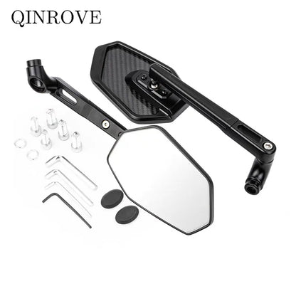 Motorcycle Rear Mirror Carbon Fiber Aluminum alloy 8/10mm Side Mirror Universal For Yamaha MT Suzuki Honda Benelli 180S TRK502X