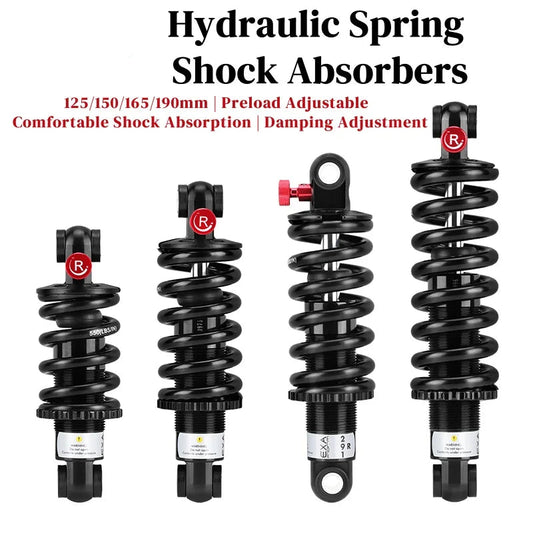 EXA FORM Hydraulic Spring Shock Absorbers 125/150/160/190MM 550/650 Pound Adjustable Damping Hydraulic Rear Shocks For MTB