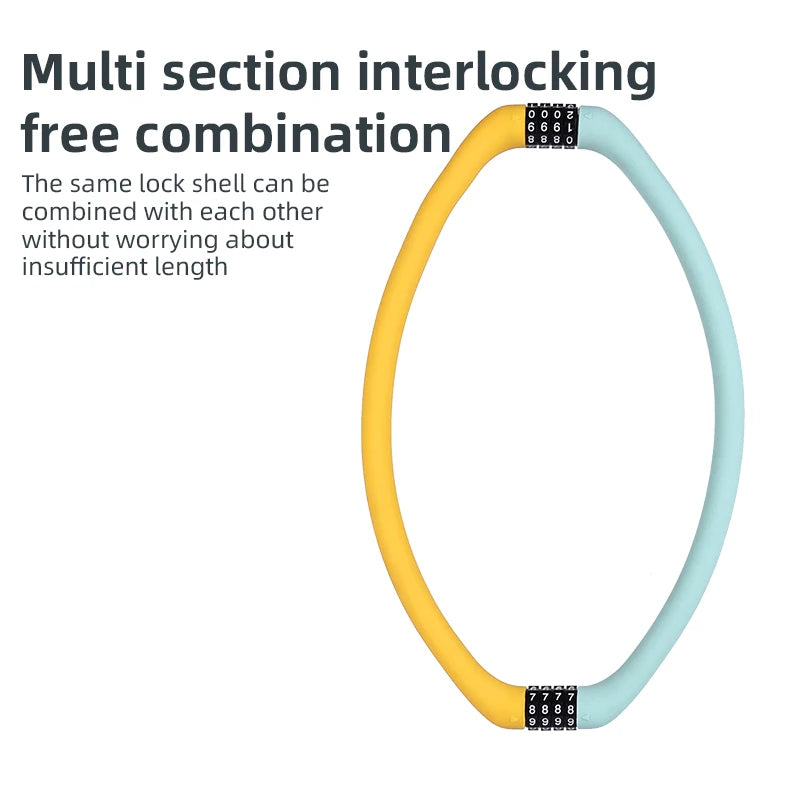 Anti-theft Bold Steel Cable Lock Soft Silicone Covered Road Bicycle Lock Portablle MTB Lock Bike Accessories