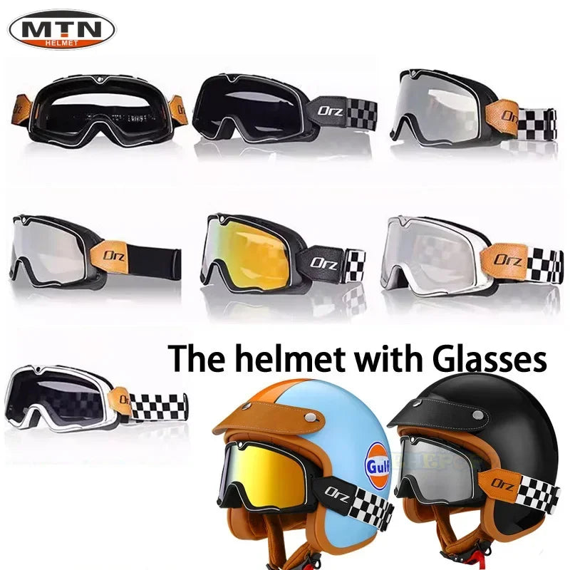 Newly Launched Vintage Motorcycle Helmet DOT Certified Synthetic Leather