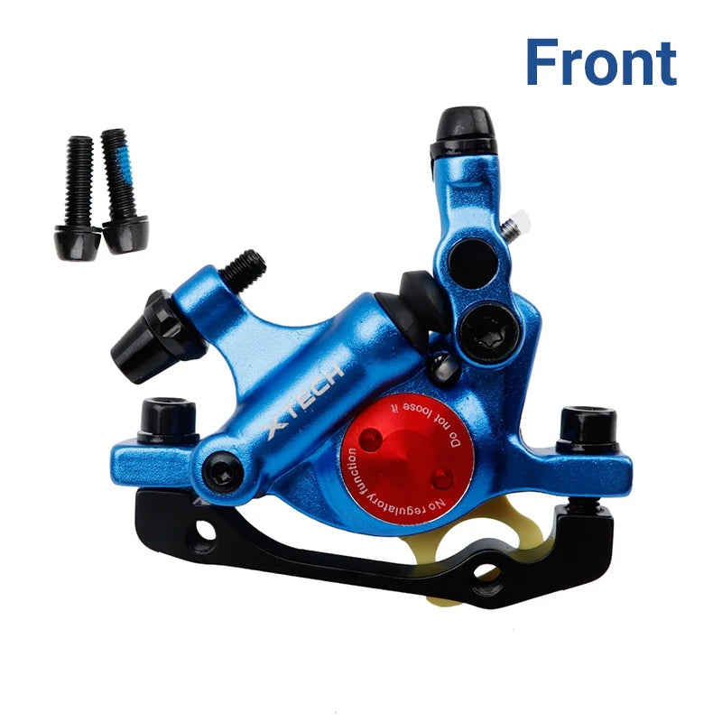 ZOOM XTECH HB100 MTB Oil Disc Hydraulic Brake Disc Brake Line Pull Calipers Front & Rear G3 rotors 120/140/160/180MM MT200 M315 Blue Front