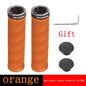MOTSUV Bicycle Grips MTB Handbar Grip Rubber Non-slip Lock Ring Cycling Anti Slip and Shockproof Mountain Bike Accessory NEW HOT Orange