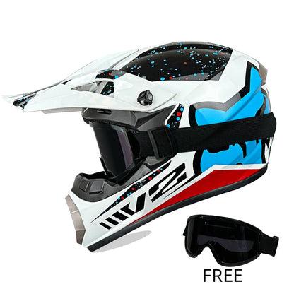 Off-Road Helmet DOT Certified - Motorcycle Motocross Helmet with Goggles, Removable Liner Color FX China