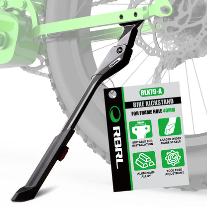 RBRL Adjustable Bicycle Kickstand - Aluminium Alloy for 24-29" Bikes