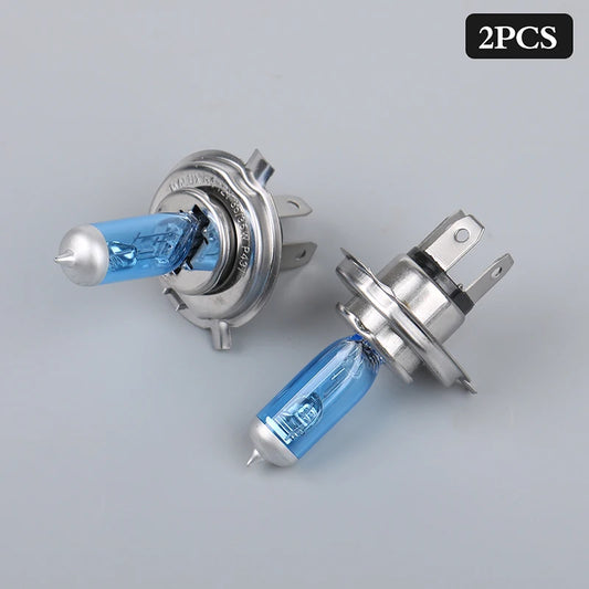 2 Pcs New H4 P43T 12V 35/35W Scooter Motorcycle Headlight Bulbs Quartz Super White Xenon Halogen Bulb