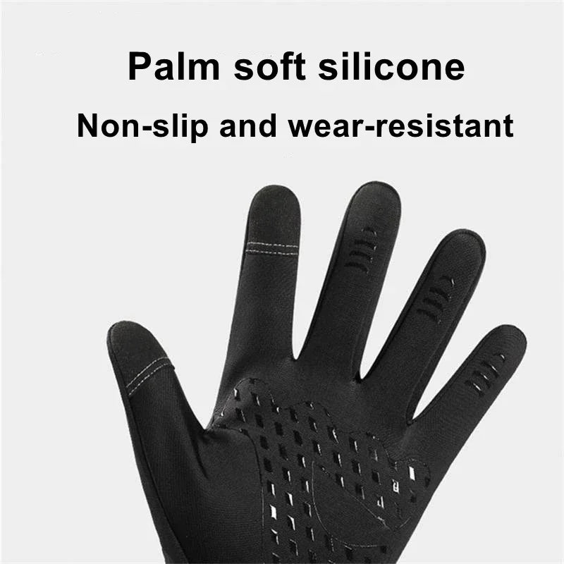 Waterproof Cycling Gloves Winter Touch Screen Bicycle Gloves Outdoor Scooter Windproof Riding Motorcycle Ski Warm Bike Gloves