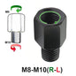 Black Mirror Adapter M10 M8 10MM 8MM Motorcycle Scooter Rearview Mirrors Adapters Right Left Hand Thread Conversion Bolt Screws M8-M10(R-L)