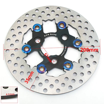 57mm Hole Pitching Motorcycle 200mm Brake Disc Brake Caliper Floating Rotor Front Universal for Yamaha RSZ JOG BWS Zuma Aerox