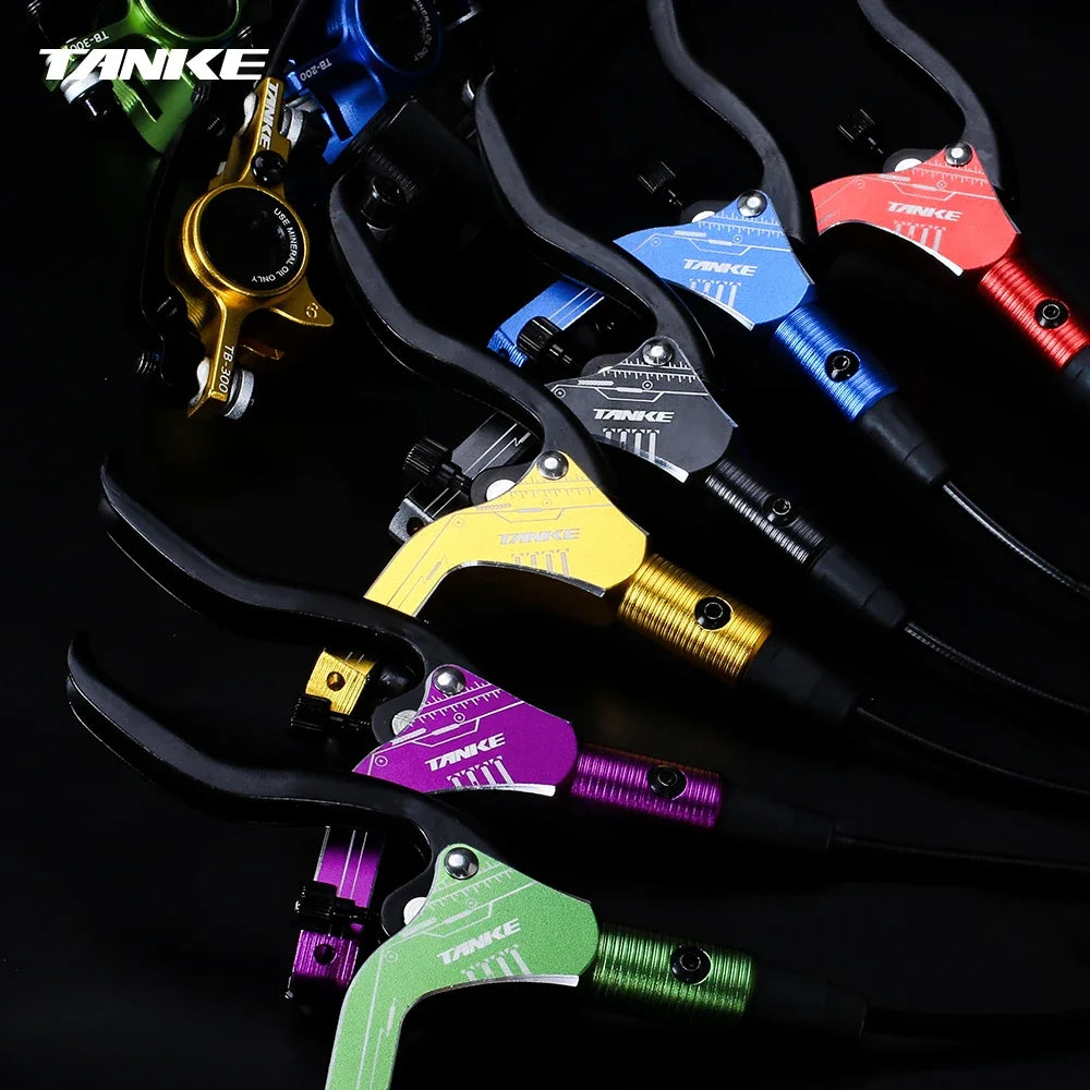 TANKE MTB Bike Hydraulic Disc Brake Set 160mm Rotors Oil Calliper Plate Front Rear Mountain Bicycle